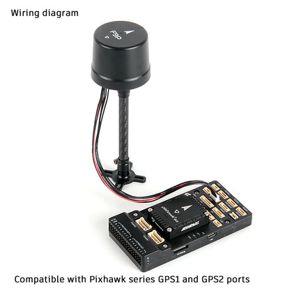 Holybro H-RTK F9P Ultralight, Wiring diagram 3 Compatible with Pixhawk series GPSI and GPS2 ports