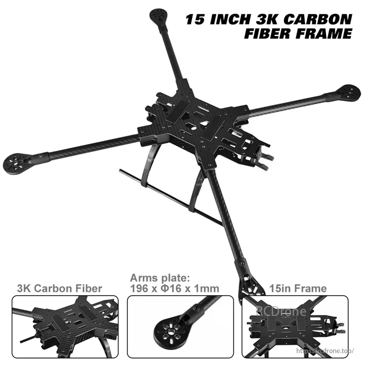 15 Inch 580mm Wheelbase Carbon Fiber Long Range Freestyle FPV Drone Frame for Enhanced Flight Stability & Performance G