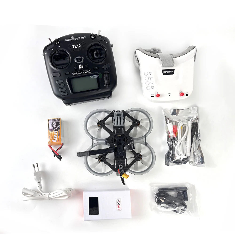 DarwinFPV CineApe 25 RTF Analog 3-Inch FPV Drone Kit – 4S 850mAh, TX12
