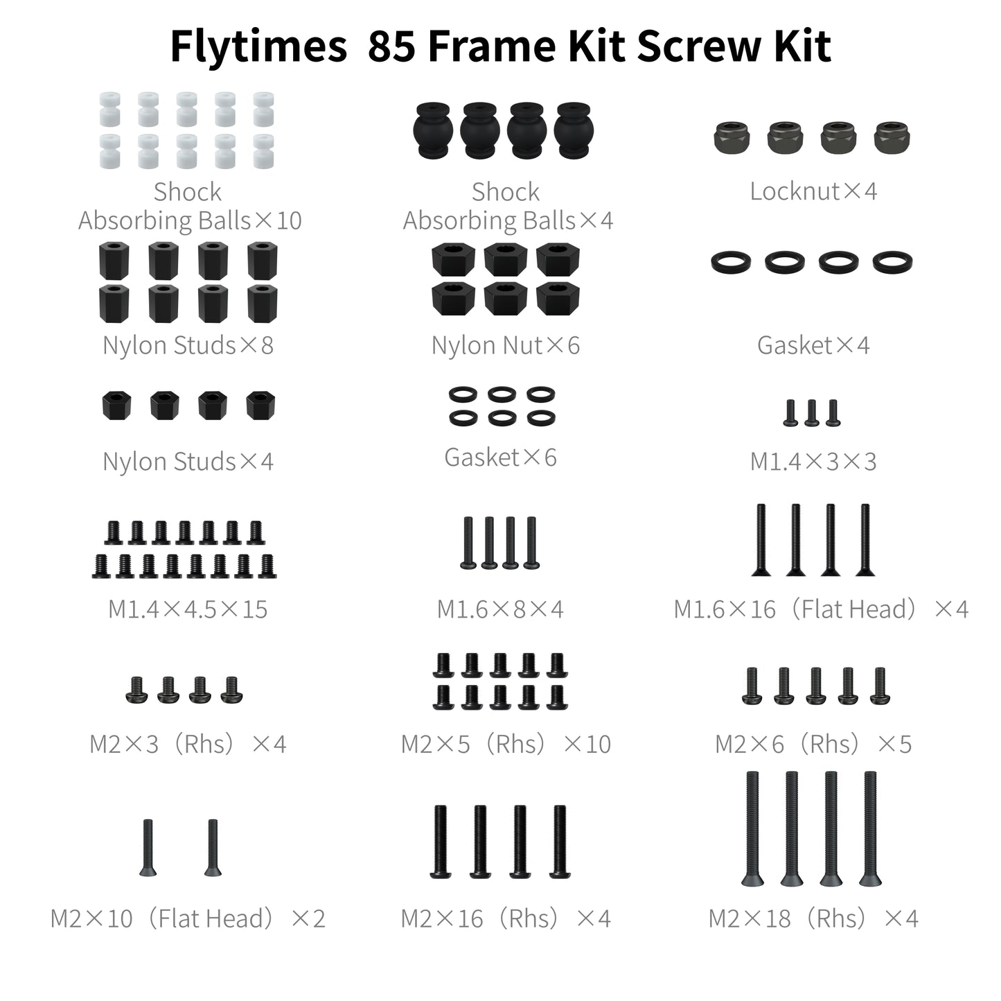 Collection de pièces de cadre Flytimes 85Kit de refroidissement CNC Flywoo O4 Air Unit pour Flybee \ Flylens \ Flytimes