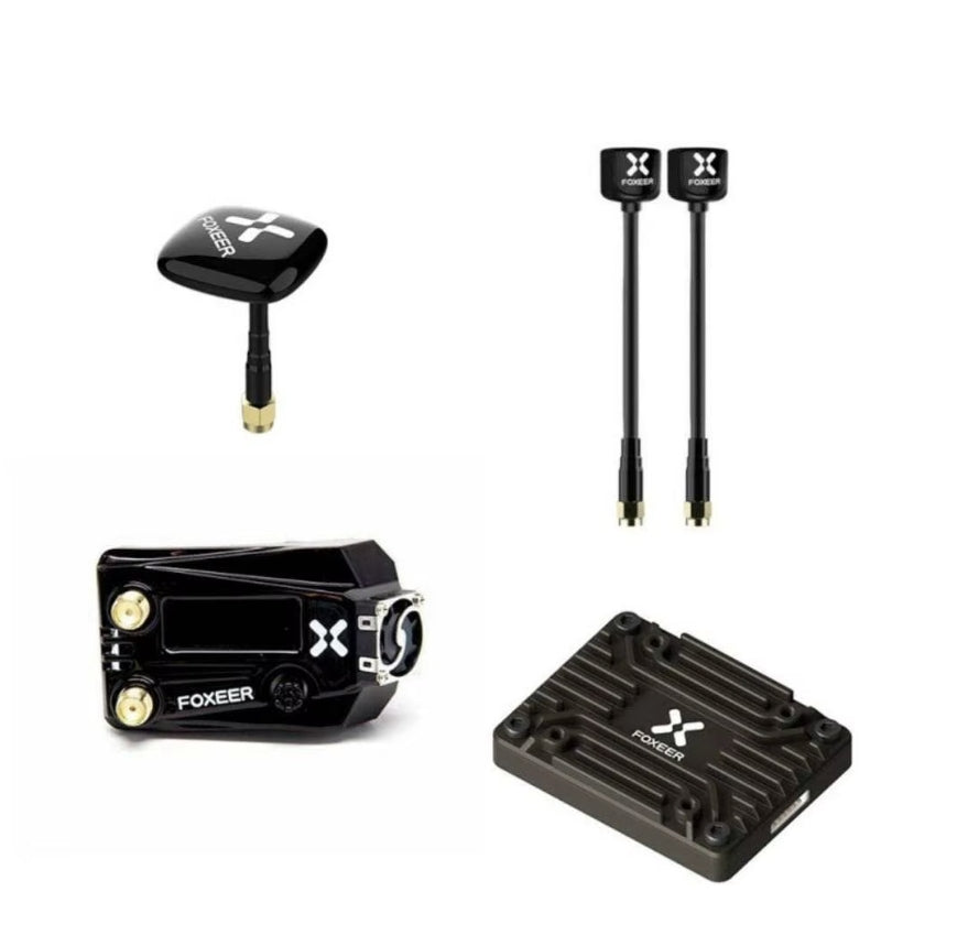 Foxeer 4.9G 저대역 고글 모듈 세트 - Foxeer 4.9G Wildfire 듀얼 수신기, Reaper 2.5W Extreme VTx(40CH 포함), Lollipop/Echo 2 패치 안테나