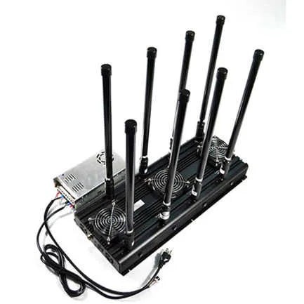 100W - 130W Desktop Anti Drone System - 300 Meters 8 Band 3G 4G WIFI Drone Signal Anti Drone Device Professional Mobile Phone