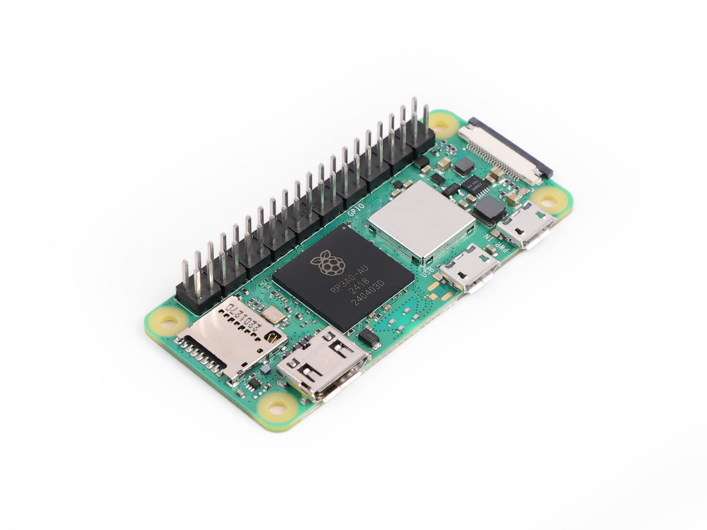 Raspberry Pi Zero 2 W 開発用コンピュータ、プリハンダ40ピンヘッダー