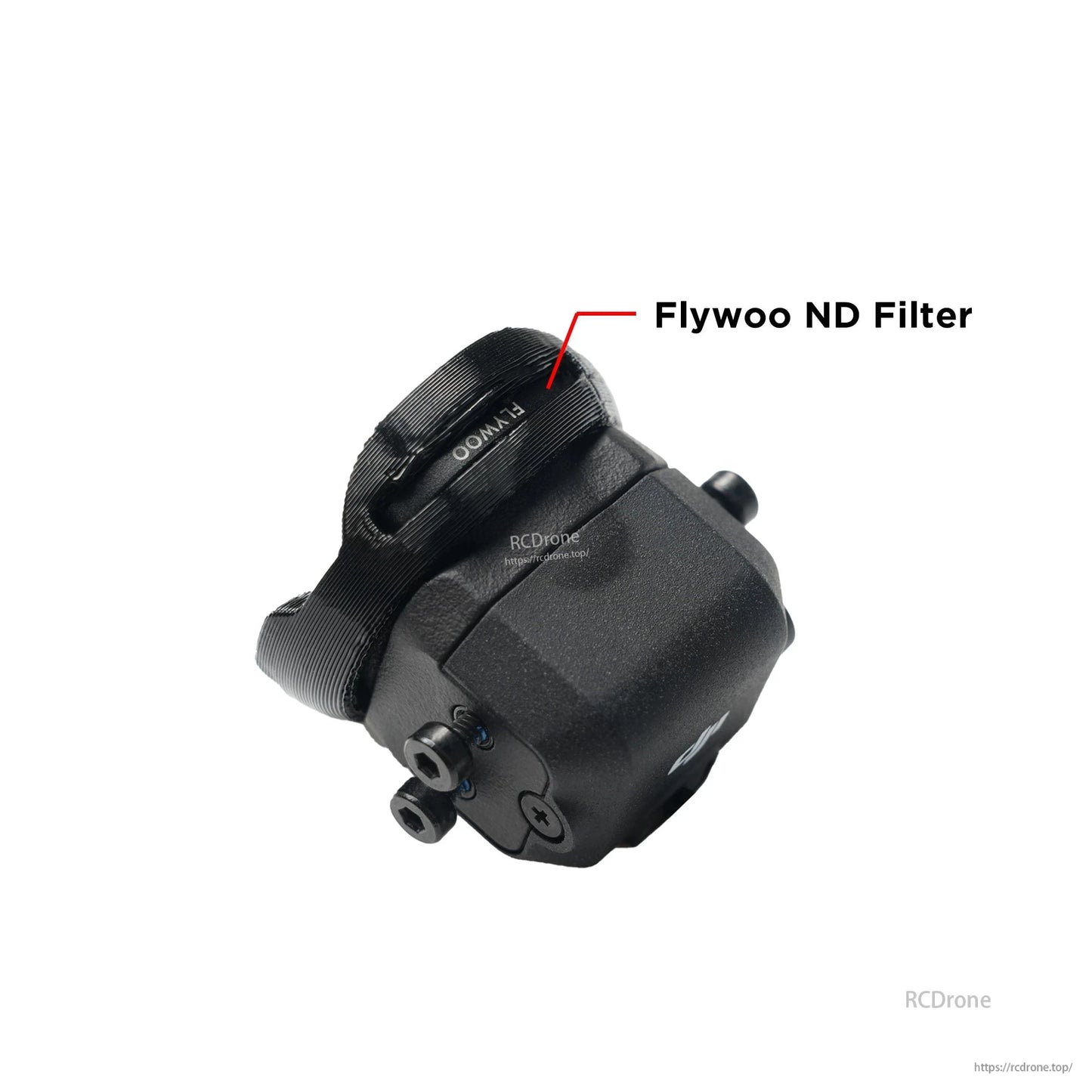 4PCS DJI O3 Camera TPU Protector Case, DJI O3 FPV camera with black TPU protector case and Flywoo ND filter installed on the lens