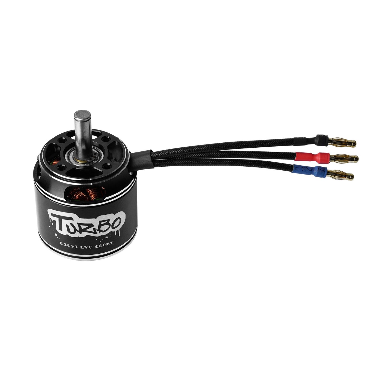 Flashhobby D5055 EVO Fixed Wing Motor, Flashhobby D5055 EVO brushless outrunner motor with 3 braided leads and bullet connectors, 600KV