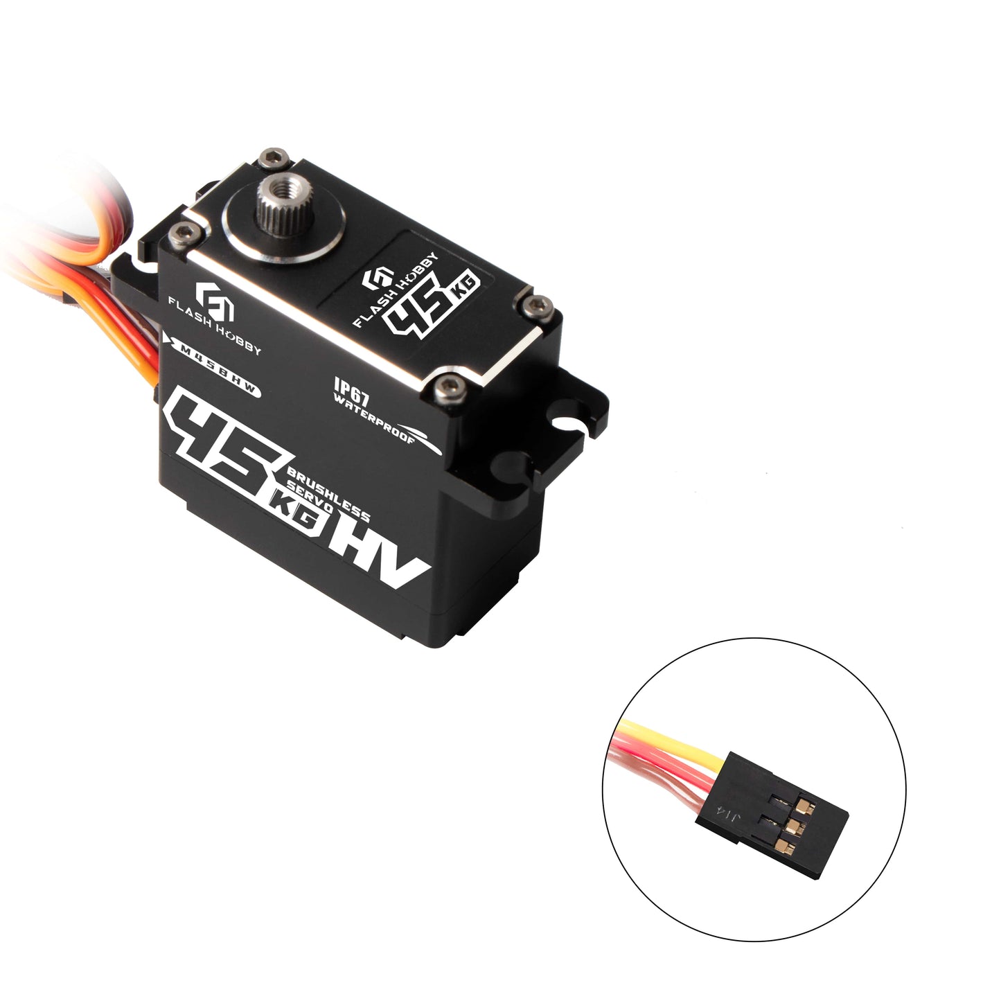 سروو براشلس Flashhobby M45BHW با ۴۵KV و ولتاژ ۸.۴ ولت