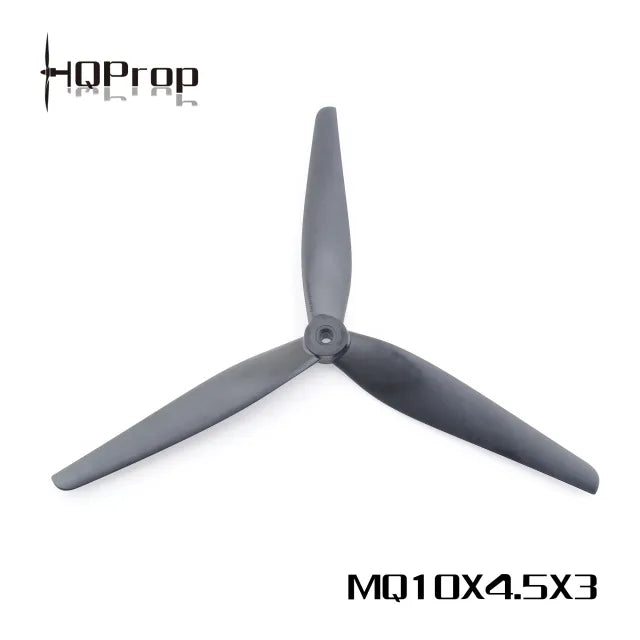 HQProp HQ MacroQuad Prop 10X4.5X3(CW/CCW) Black-Glass Fiber Reinforced Nylon 10 inch Propeller for FPV Drone