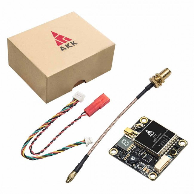 AKK FX2 VTX - 5.8Ghz 40CH 25mW/200mW/500mW/800mW Switchable FPV Video Transmitter support Betaflight OSD