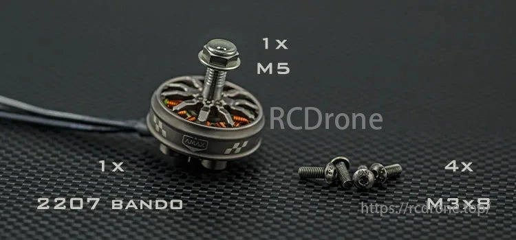 AMAX 2207 Bando Competition Brushless Motor, AMAX 2207 brushless motor, M5/M3x8 screws, for FPV racing/drone freestyle, ultra-robust version.