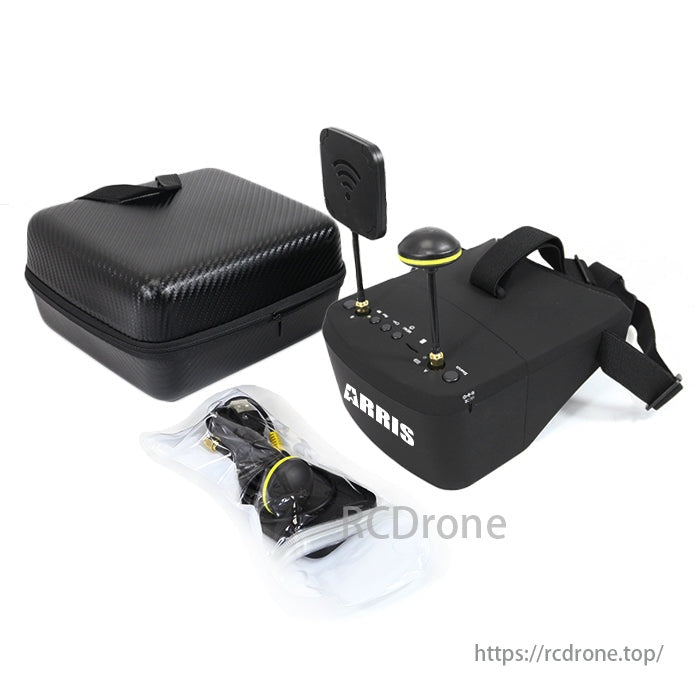 ARRIS X-Speed 250B 6-Inch FPV, ARRIS remote control with carrying case and accessories displayed.