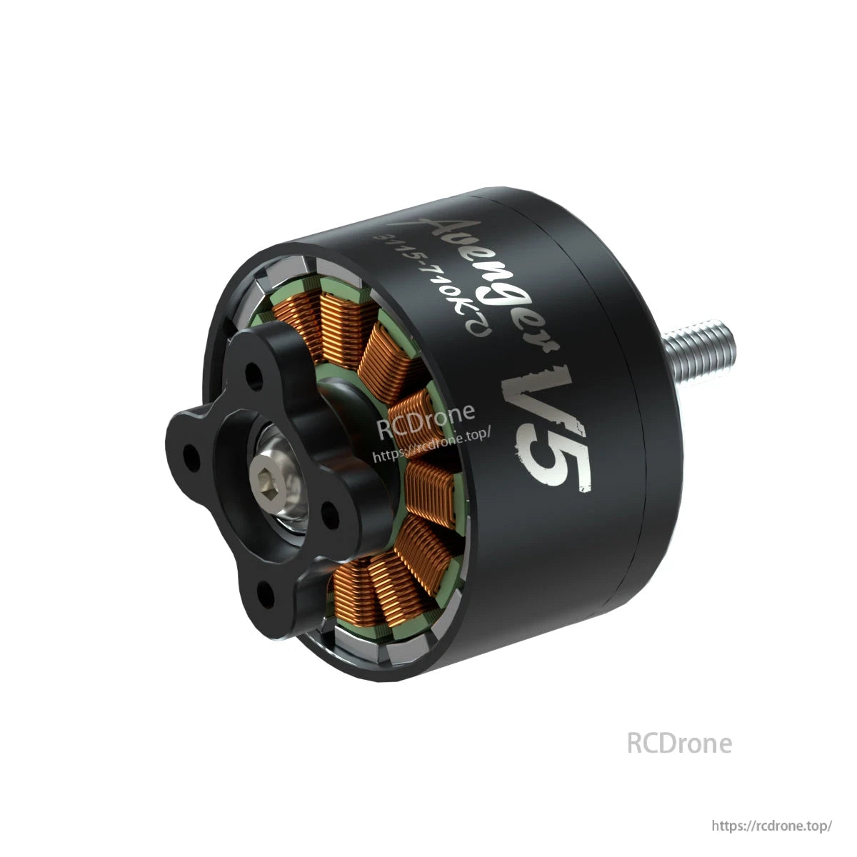 BrotherHobby Avenger 3115 V5 CW brushless motor with black housing, copper windings, and threaded shaft