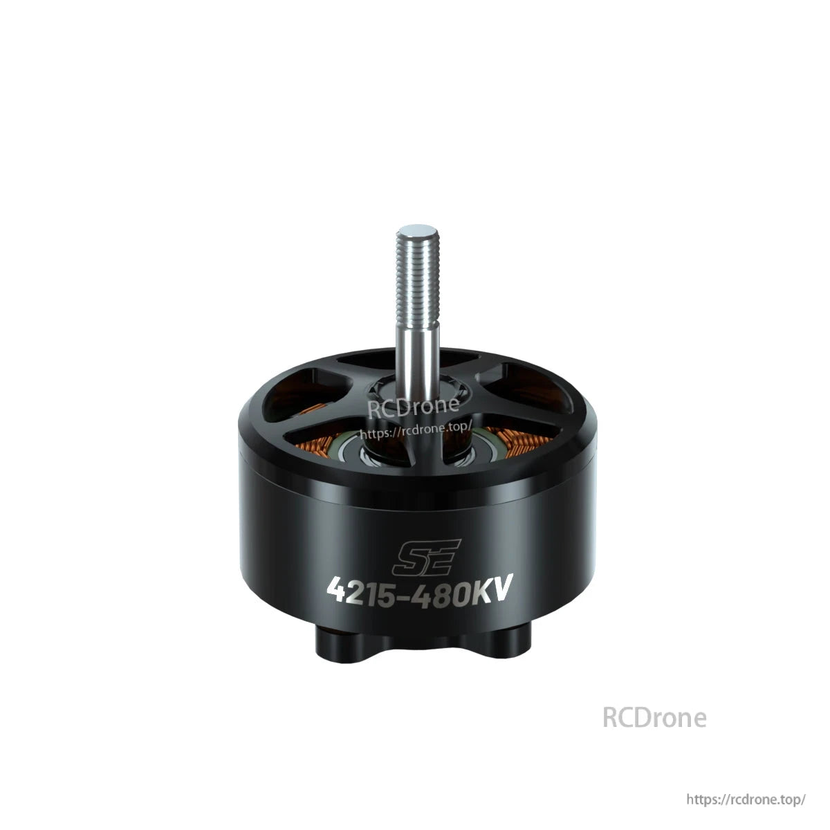 BrotherHobby SE 4215 480KV Motor, BrotherHobby SE 4215-480KV brushless drone motor with black can housing and threaded shaft