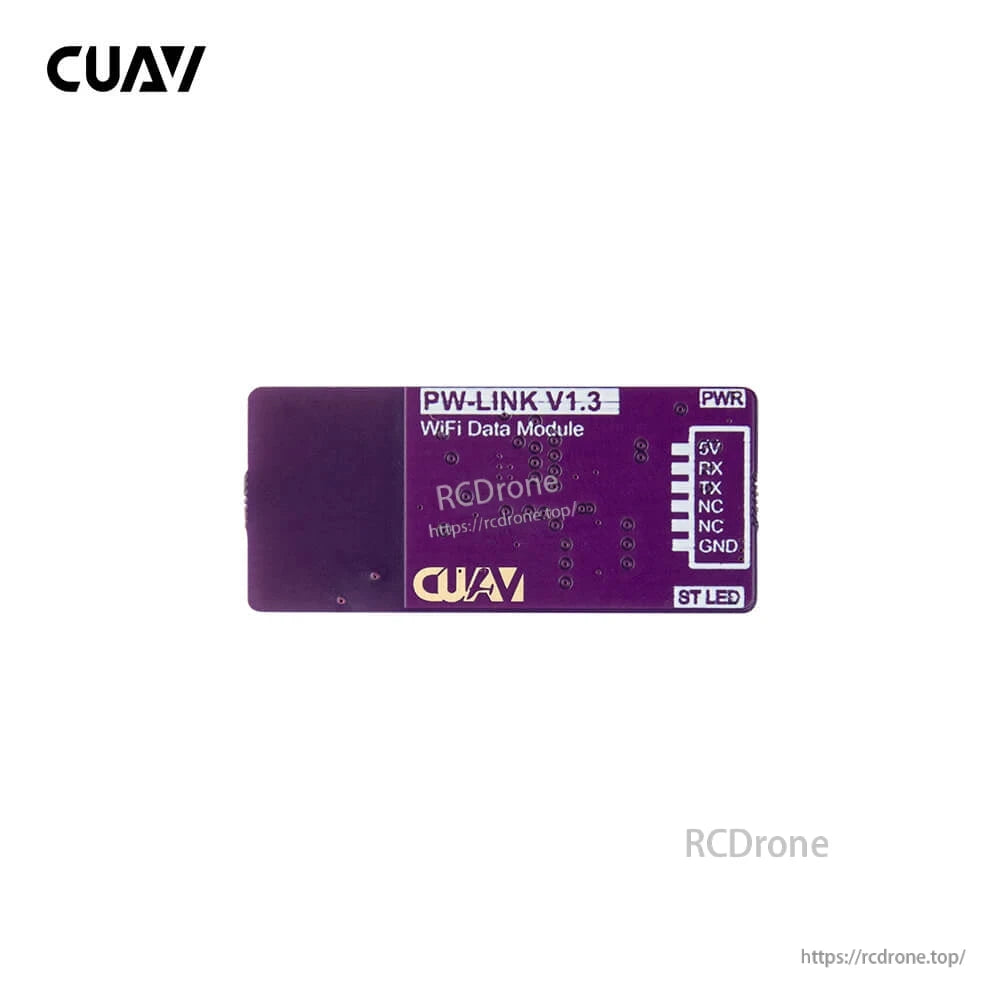 CUAV PW-LINK V1.3 WiFi data module board with 5V, RX, TX and GND pin header for drone telemetry