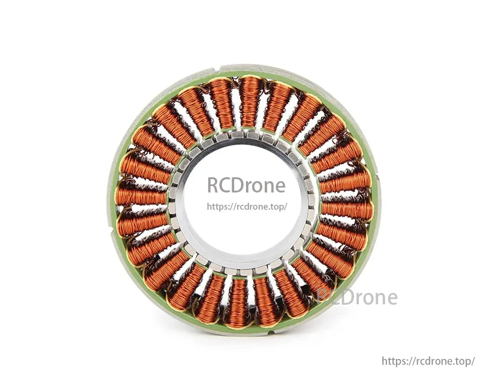 CubeMars RI100 KV105 frameless inrunner torque motor for robotic arms, cobots, and exoskeletons, featuring circular copper coils.