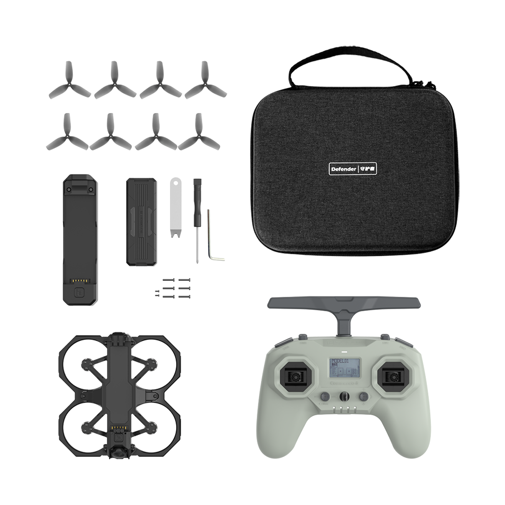 iFlight Defender 16 2S HD With Commando 8 ELRS Radio - 128g Cinewhoop FPV Drone With F411 AIO 1002 motors 1809-3 props DJI O3 Air Unit