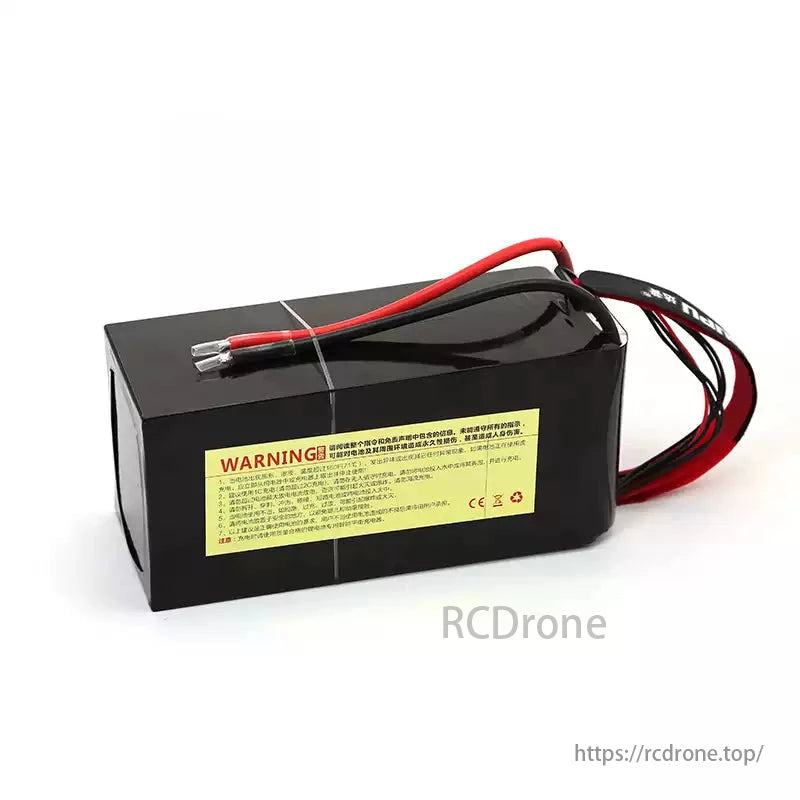 DUPU 6S / 12S / 14S 22000mAh 25C LiPo Battery, DUPU 6S/12S/14S 22000mAh 25C LiPo battery for agricultural drones, featuring XT90/AS150 plug and warning label.