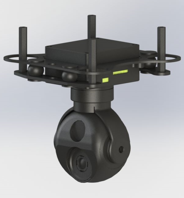 TOPOTEK DYK290G207 Dual Light Drone Gimbal - 9x Zoom 1080P Visible Light Camera + 7mm 256x192 Thermal Imaging With IP/HDMI Output 2-Axis Gimbal