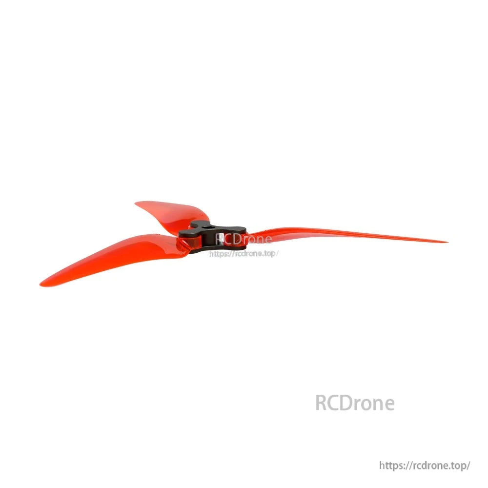 Dalprop Fold F7 V3 CNC Hub Set, Dalprop Fold F7 V3 folding drone propeller with red blades and black CNC hub set on white background