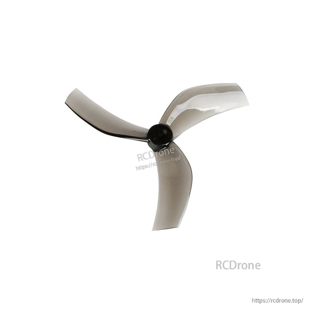 Dalprop Cyclone T3528 3-blade T-mount drone propeller with translucent gray blades and black hub