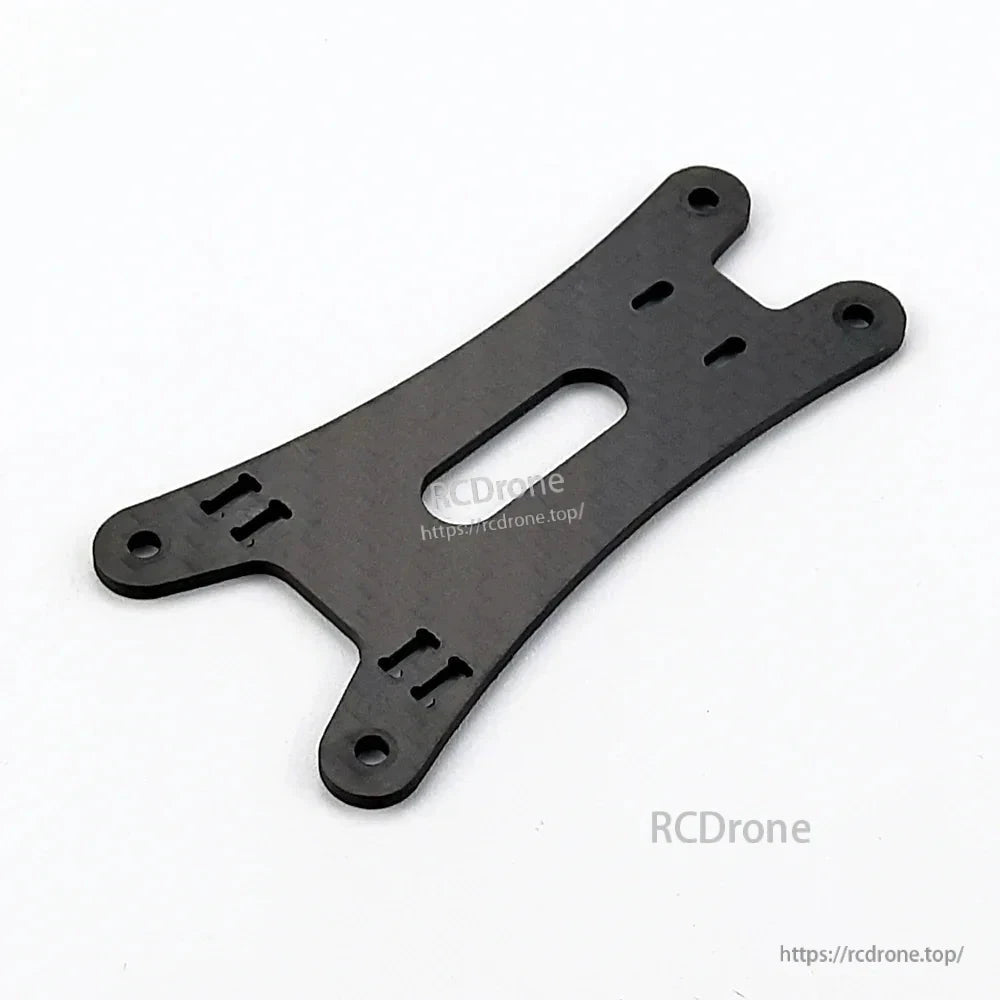 Carbon fiber bottom plate with center slot and mounting holes for the Darwin 129 quad frame