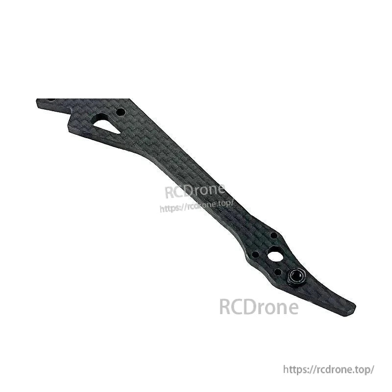 Single carbon fiber replacement arm piece with pre-drilled mounting holes