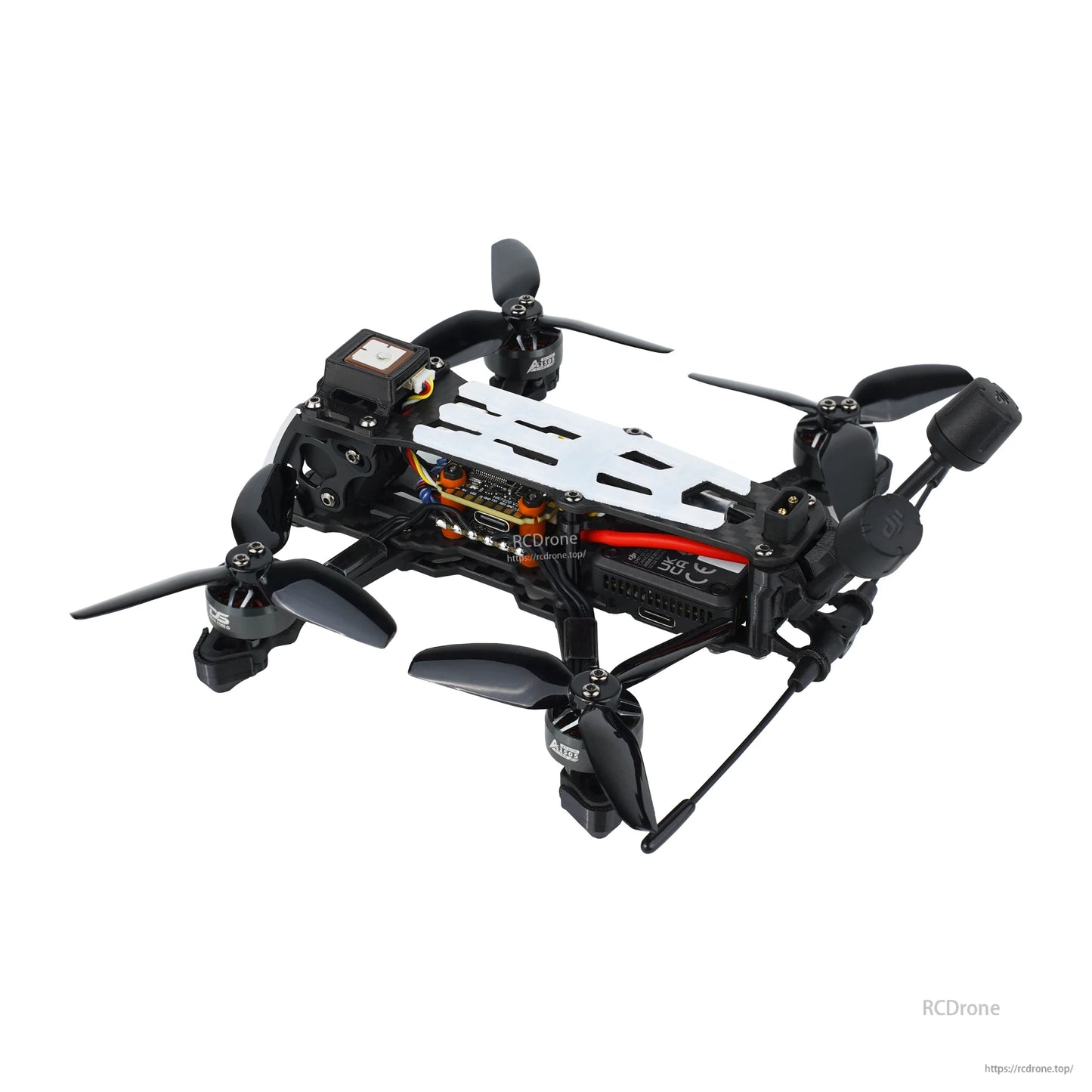 DeepSpace SEEKER3 3inch Freestyle FPV, DeepSpace SEEKER3 3-inch freestyle FPV quadcopter with four-blade props, carbon frame, and top-mounted battery