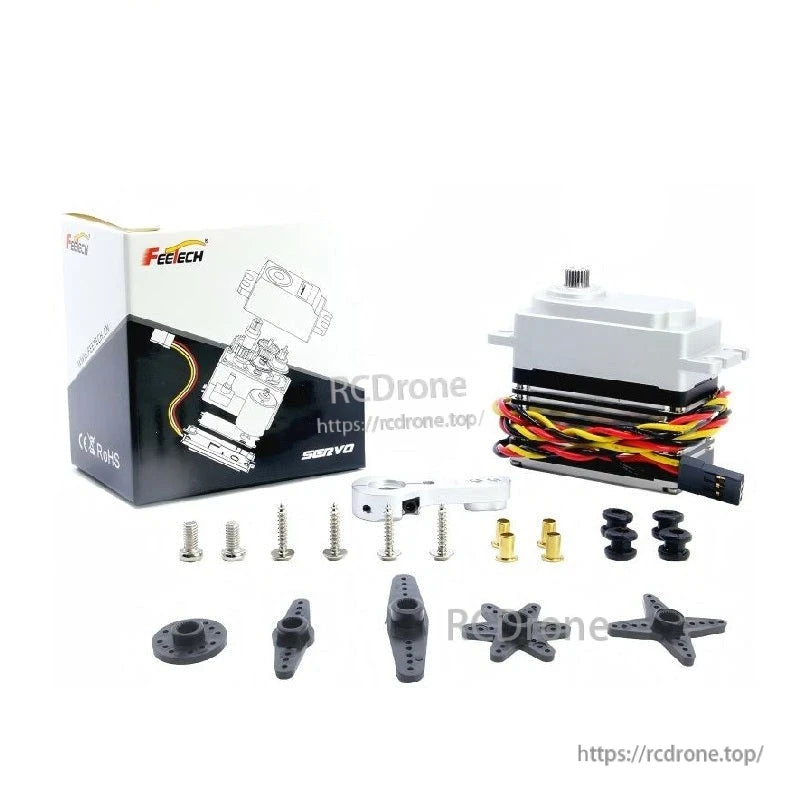 FEETECH FT955BL Servo, FEETECH FT955BL is a high-torque 50kg.cm brushless servo with steel gears, aluminum case, and 8.4V compatibility, ideal for demanding RC applications.