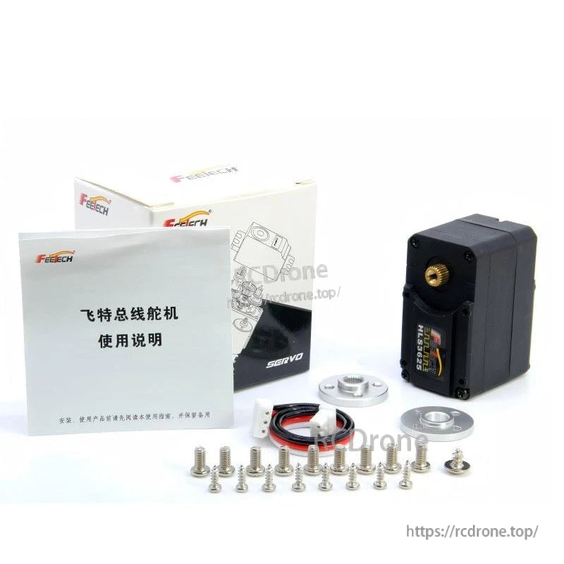 FEETECH HL-3625 伺服馬達,7.4V 25kg.cm 雙軸恆力串列總線伺服,360° 控制,PID 反饋