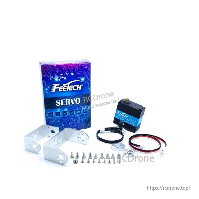 FEETECH STS3020 Servo, FEETECH STS3020 servo: 7.4V, 22.5kg.cm torque, 360° rotation, aluminum/copper gears, 12-bit feedback for precise control.