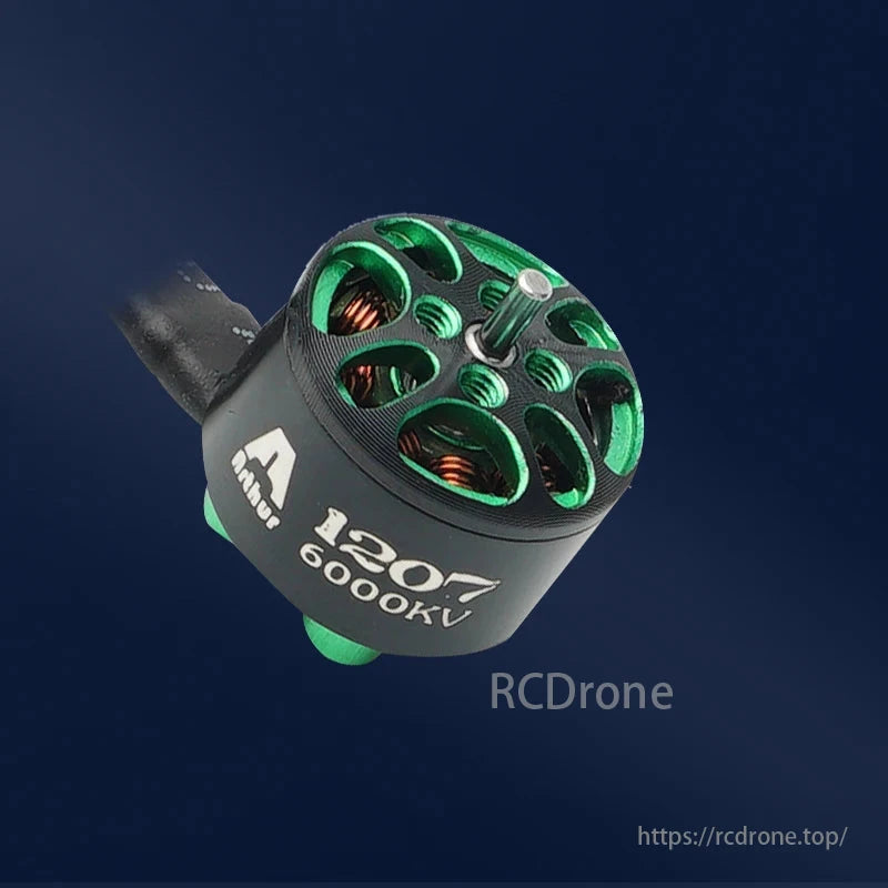 FlashHobby Arthur 1207 brushless motor for FPV drones, 6000KV, compatible with 2-4S batteries.