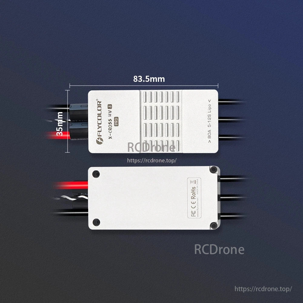 FlyColor X-Cross HV 3 Pro 80A 200A 5-12S ESC for Drone - DShot & BLHeli_32 Supported