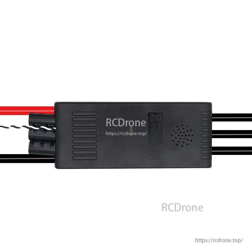 Flycolor FlyDragon HV 150A ESC for multirotor/aircraft, 5-12S, voice mode, 213g, no BEC. Compact, ventilated, multiple wires.