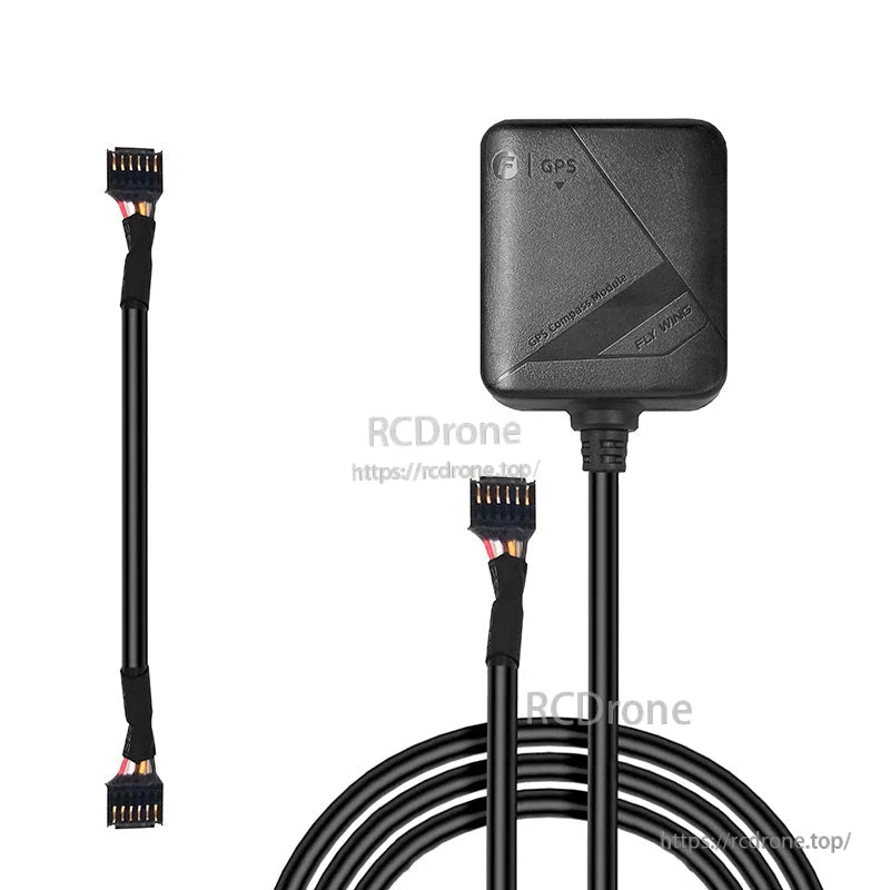 Flywing H1 Helicopter Flight Control FBL Gyro GPS, Flywing H1 GPS Compass Module with cable for RC helicopters, includes FBL gyro and OEM GPS for precise flight control.