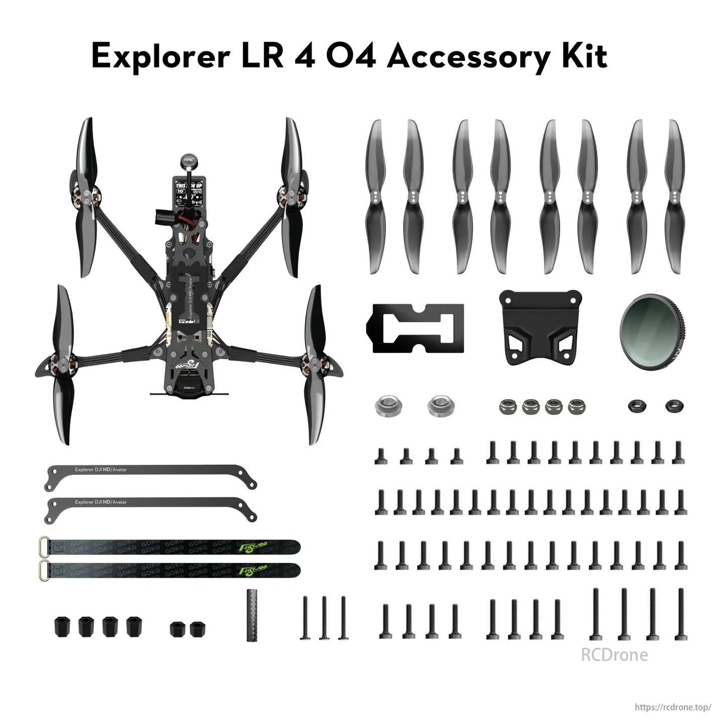Flywoo Explorer LR 4 O4 4S Sub250 4-Inch Micro Long Range FPV Drone with DJI O4 Air Unit 4K/60FPS