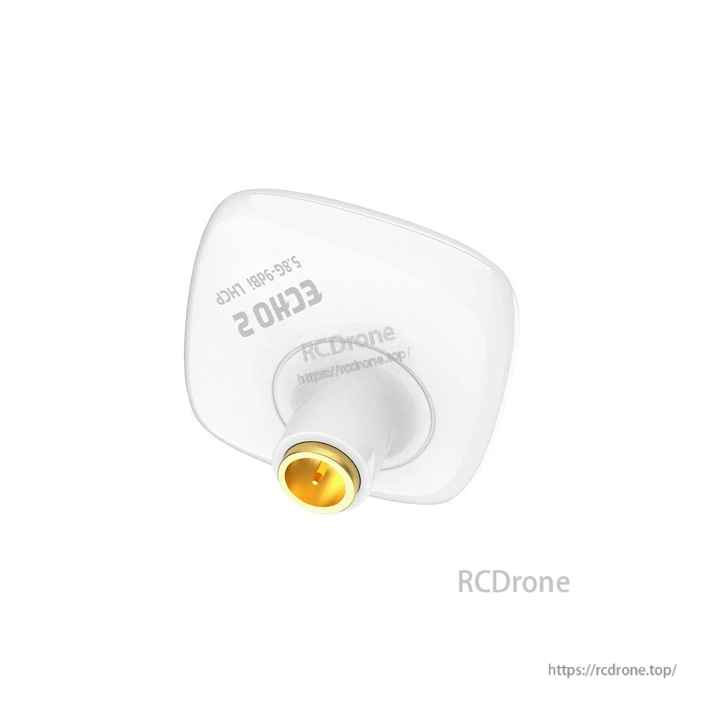 Foxeer Echo 2 Patch Antenna, Foxeer Echo 2 5.8GHz patch antenna with white panel housing and gold SMA connector
