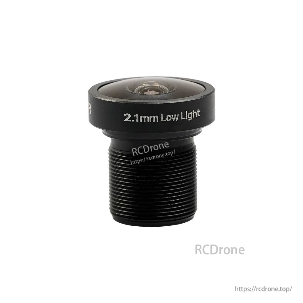 Foxeer M12 2.1mm Low Light Lens, Foxeer M12 2.1mm low light FPV camera replacement lens with threaded barrel and “2.1mm Low Light” marking