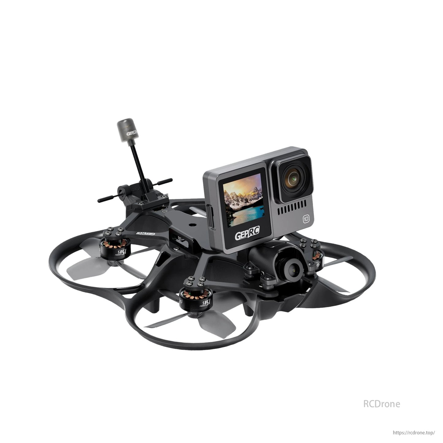 GEPRC Cinebot25 S: Analog G4, 45A, 115mm wheelbase, 2.5-inch cinewhoop FPV drone with camera and antennas.