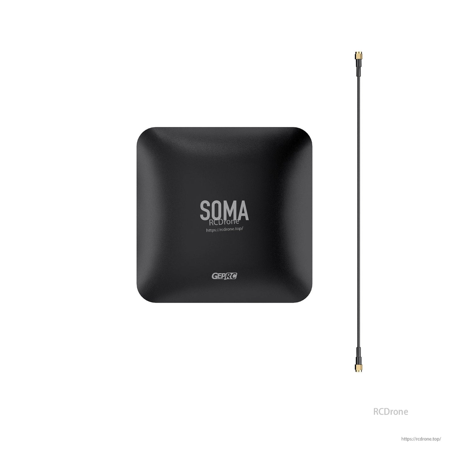 GEPRC SOMA 5.8G directional flat-panel antenna with black square panel and long coax extension cable