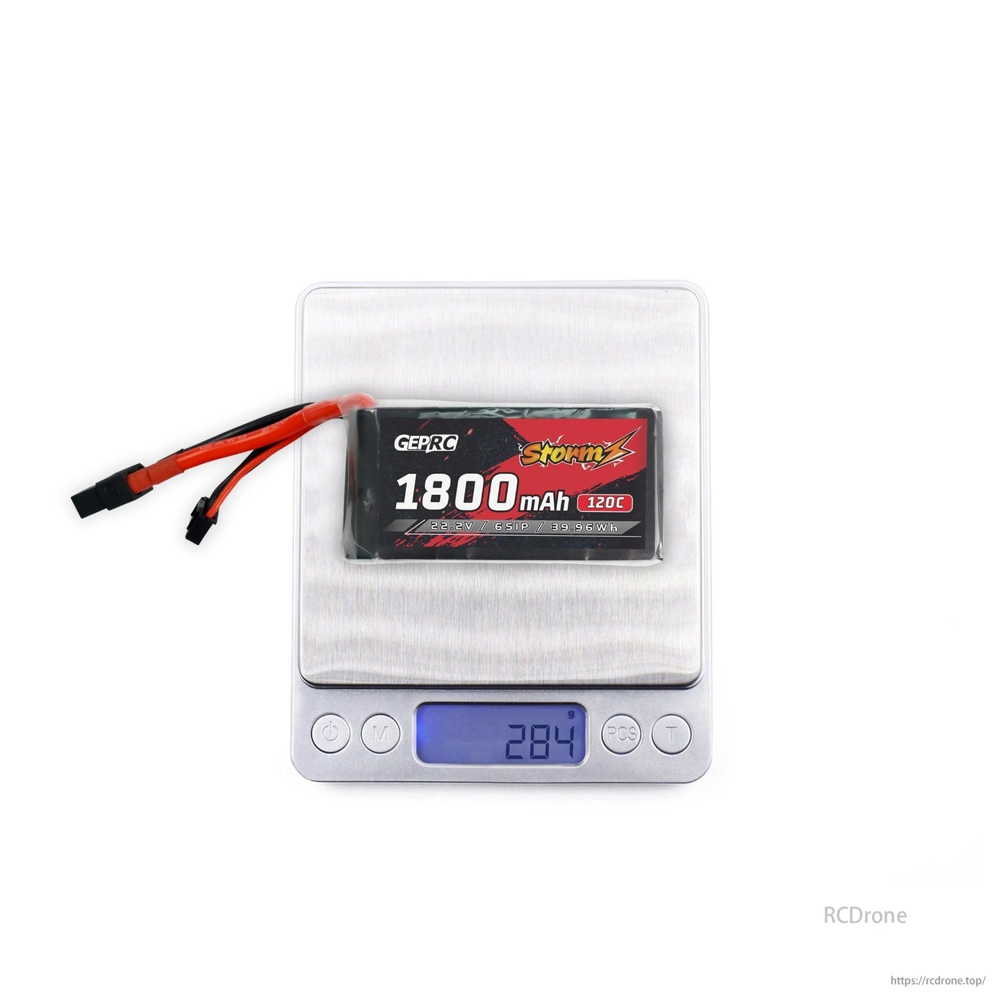 GEPRC Storm 22.2V 6S 1800mAh 120C LiPo Battery, GEPRC Storm LiPo battery: 22.2V, 6S, 1800mAh, 120C, XT60 connector, 284g, for FPV drones.