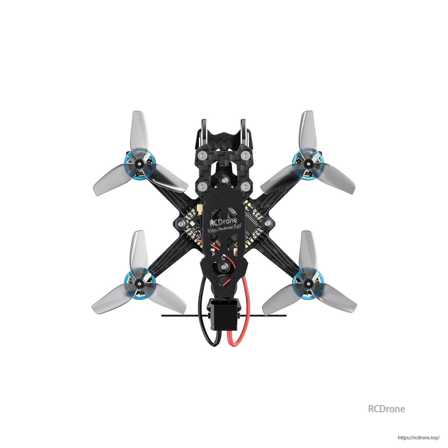 GEPRC T-Cube18 2S WTFPV, GEPRC T-Cube18 2S FPV drone kit with F411 AIO, ELRS, 87mm carbon frame, and four propellers.