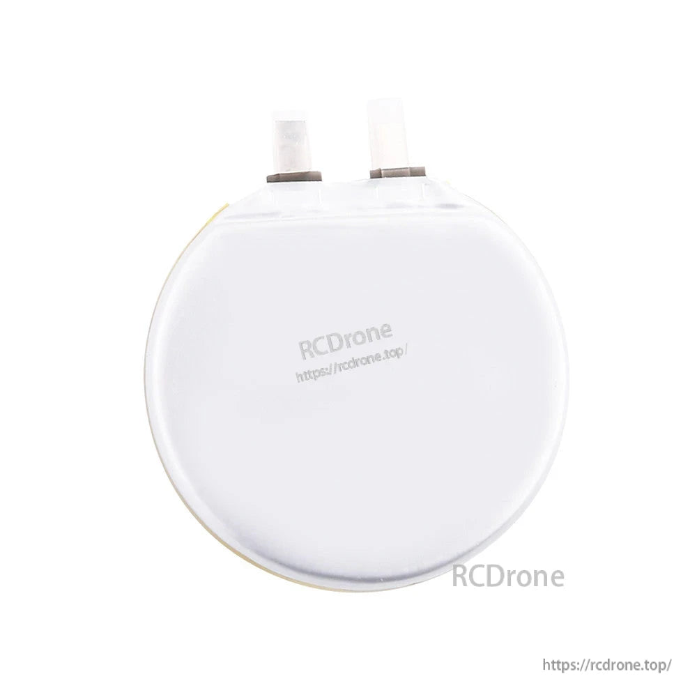 Grepow round-shaped 3.7V 960mAh 1S LiPo battery pack with dual solder tabs on top