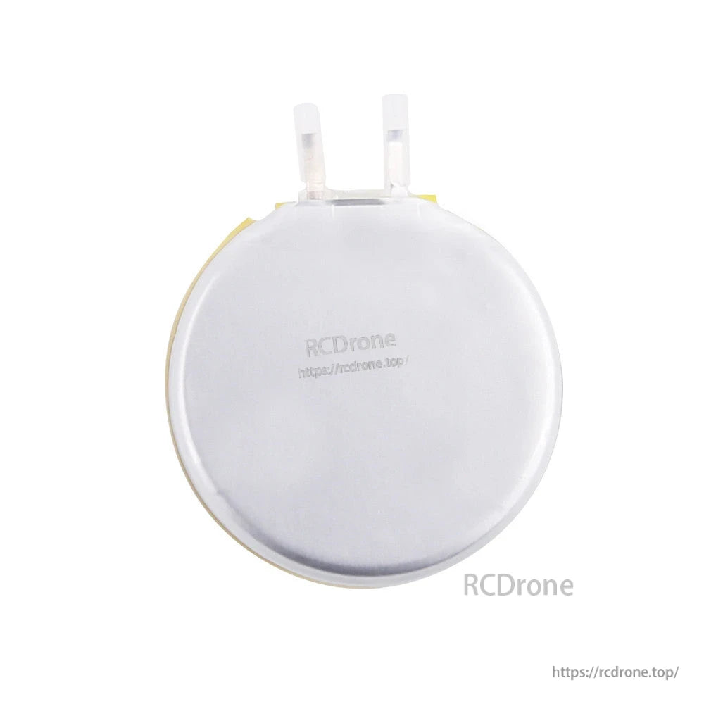 Grepow 6035033 LiPo Battery, Round 1S LiPo battery pack with white wrap and two connector tabs, Grepow 6035033 3.7V 630mAh