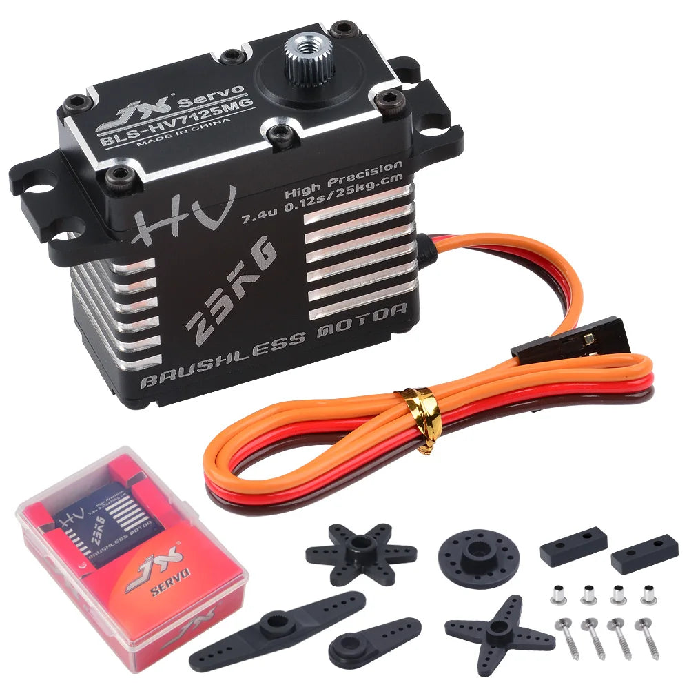 JX Servo BLS-HV7125MG - 7.4V 25KG Brushless High Precision Steel