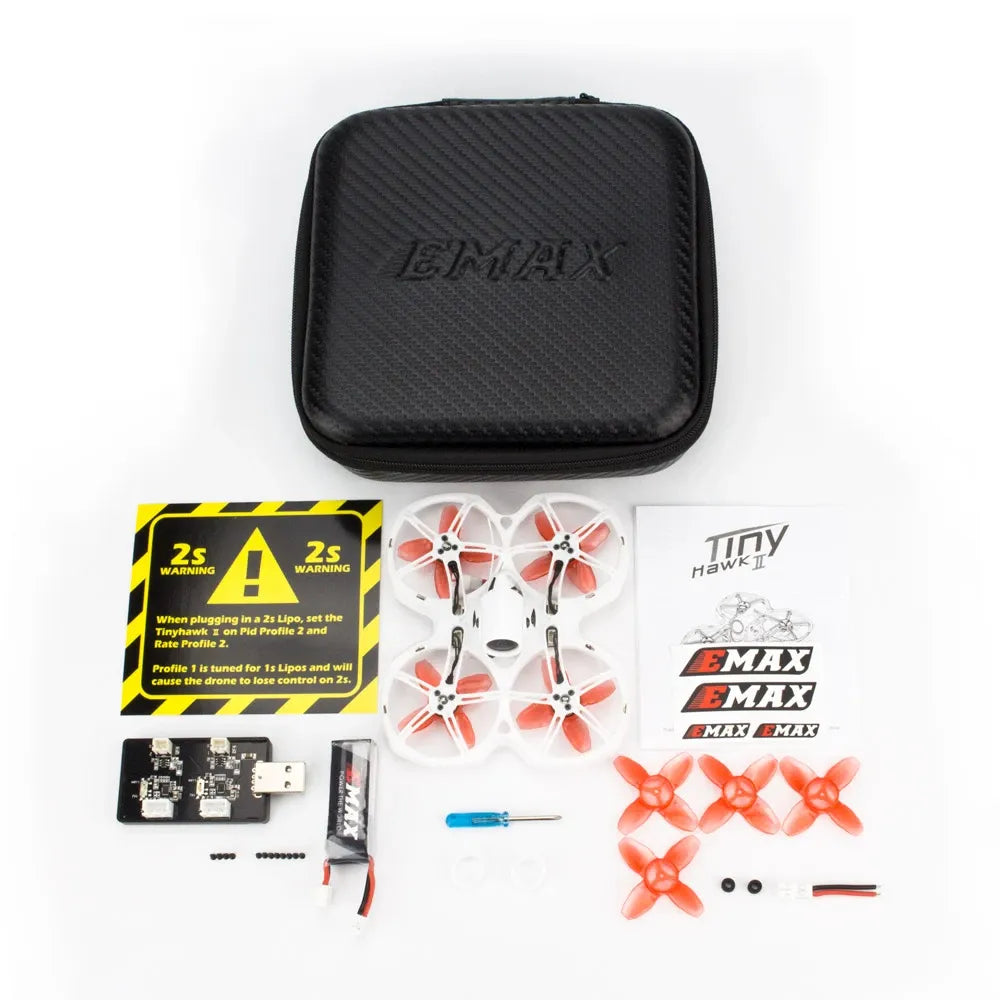 Emax Tinyhawk II 2 RTF - FPV Racing Drone Kit F4 5A 16000KV RunCam Nano2 25/100/200mW VTX 1S-2S With Goggle