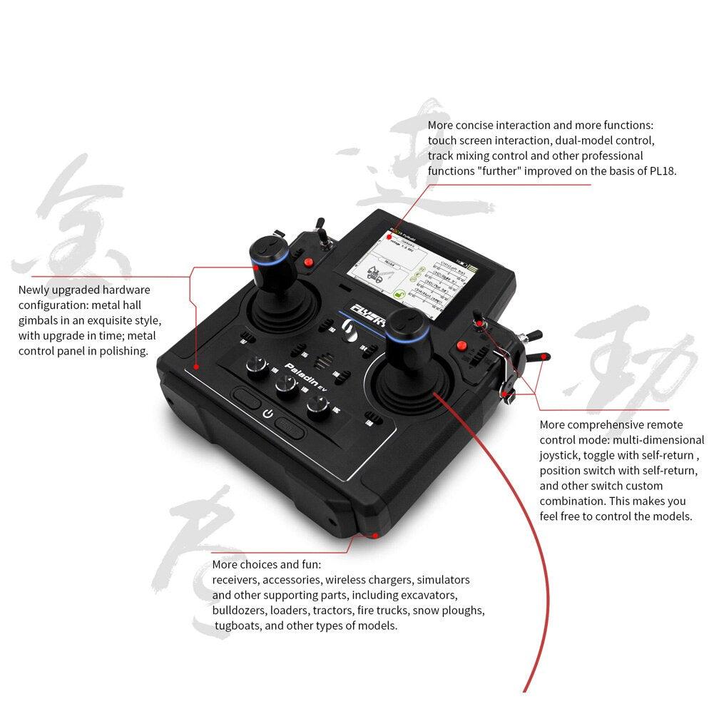 Flysky 2.4G 18CH PL18EV Transmitter Radio System w/ FGR12B FGR8B Receiver 3.5Inch TFT Touch Screen For RC Boat Car Tank Model - RCDrone