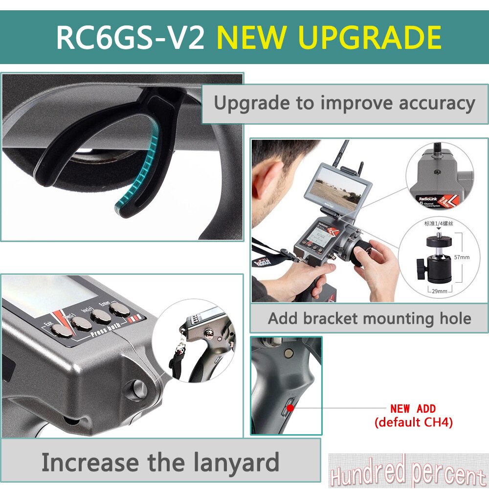 RadioLink RC6GS V3, RC6GS-V2 NEW UPGRADE Upgrade to improve accuracy Rrd