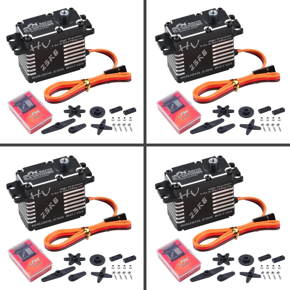 JX Servo BLS-HV7125MG - 7.4V 25KG Brushless High Precision Steel Gear Full CNC Digital Servo For RC Car
