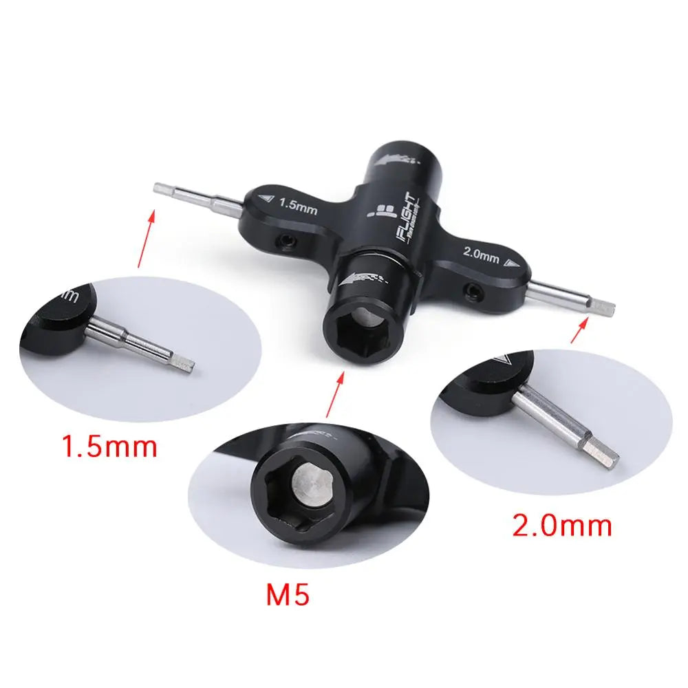iFlight Prop Tool - (Ratchet w/ Bearing) Quad M5 Wrench 1.5mm/2mm screwdriver with Built in One Way Bearing Tool for RC Drone FPV