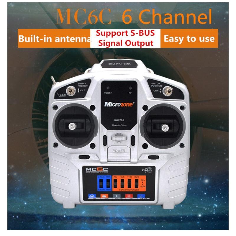 MicroZone MC6C Model Aircraft Remote Control With 2.4G Receiver For SU27 Fixed Wing Aircraft Through The 4 Axis KT Board Machine - RCDrone