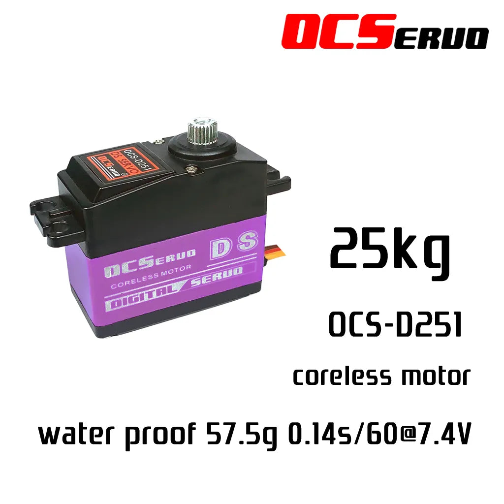 OCServo, coreless motor water proof 57.Sg 0.145/6007.4V locs